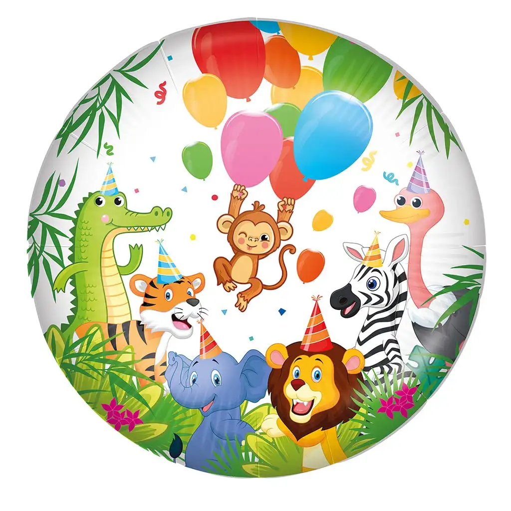 Geburtstags-Folienballon – Fröhliches Tiermuster 46cm