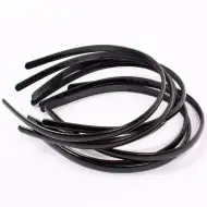 10er-Set schwarze Haarbänder 8mm