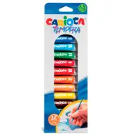 12-teiliges Set bunter Temperafarben - Carioca