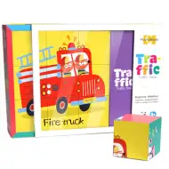6-in-1 Puzzle Märchenwürfel - Fahrzeuge