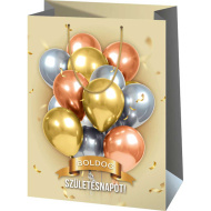 Alles Gute zum Geburtstag! Riesige Geschenktasche mit Luftballonmuster, 33 x 15 x 44,5 cm