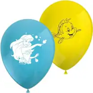 Ariel die Meerjungfrau gemusterte Latexballons, 8er-Set