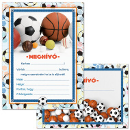 Ars Una: 10er-Einladungsset mit Ballmotiv und Umschlägen