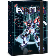 Ars Una: A.R.M.S. Heftbox A4 mit Robotermotiv und Gummizug