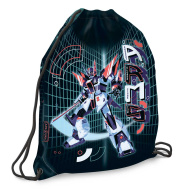 Ars Una: A.R.M.S. Turnbeutel/Sporttasche mit Robotermotiv, 32 x 42 cm