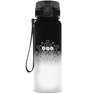 Ars Una: BPA-freie, matte Trinkflasche mit Farbverlauf - 800 ml - Schwarz &amp; Weiß