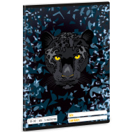 Ars Una: Black Panther, mit Panthermuster, liniertes Heft für die 3. Klasse, A5, 12-32