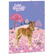 Ars Una: Cute Animals – Pferd, Mappe mit Gummiband, A4-Format