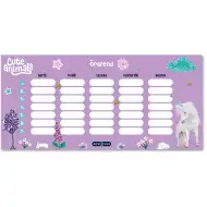 Ars Una: Cute Animals-Einhorn einseitiger, zweiseitiger Stundenplan