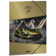 Ars Una: Gelbe Lamborghini-Mappe mit Gummizug, A4-Format