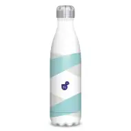 Ars Una: Gestreifte doppelwandige Metalltrinkflasche 500 ml
