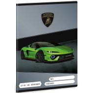 Ars Una: Grünes kariertes Heft mit Lamborghini-Motiv A5 27-32