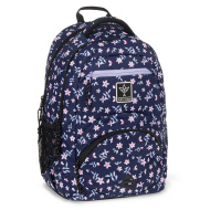 Ars Una: Navy Bloom ergonomischer Schulranzen/Rucksack 27 L