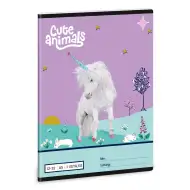 Ars Una: Niedliche Tiere – Einhorn, A/5 liniertes Heft für die 3. Klasse, 12-32