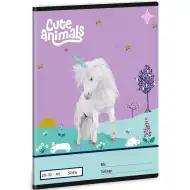 Ars Una: Niedliche Tiere – Notizheft mit Einhornmuster, liniert, A5, 20-32 Blatt