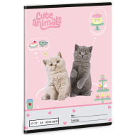 Ars Una: Niedliche Tiere – Teeparty kariertes Heft A/5 27-32