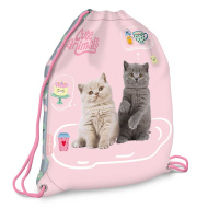 Ars Una: Niedliche Tiere Teeparty Katzen-Turnbeutel, Sportbeutel 32 x 42 cm