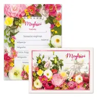 Ars Una: Partyeinladung mit Blumenmotiv und Umschlag, 10 Stück