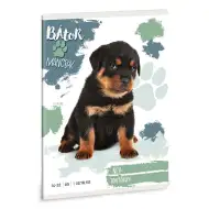 Ars Una: Tapfere Pfoten – Rottweiler A/5 liniertes Heft für die 1. Klasse 14-32