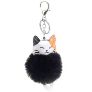 Ars Una: Tasche mit Pompon - schwarze Katze