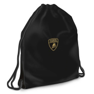 Ars Una: Turnbeutel/Sporttasche für Teenager mit Lamborghini-Logo, 37,5 x 46 cm