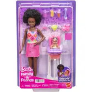 Barbie-Puppe im rosa Kleid Babysitter-Spielset – Mattel