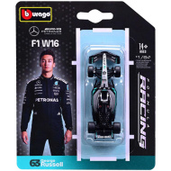 Bburago: Mercedes‑AMG Petronas F1 W16 F1 (2025/) Rennwagen, Metallmodell im Maßstab 1:64 (George Russel #68)