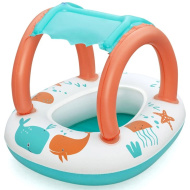 Bestway: Baby-Boot mit Wal-Motiv und Sonnendach 84 x 67 cm