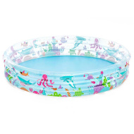Bestway: Transparenter Dreiring-Pool mit Wasserwelt‑Motiv, 183 x 33 cm