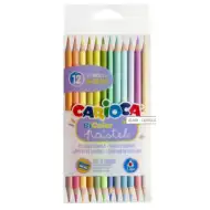 Bi-Color 12er-Set Pastellfarben doppelseitige Buntstifte - Carioca