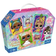 Bunte L.O.L Puppen 70-teiliges Glitzerpuzzle - Trefl