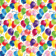 Buntes Geschenkpapier mit Luftballonmuster, 100 x 70 cm