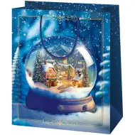 Cardex: Dorf in der Schneekugel mittelgroße Geschenktasche 17x10x23cm