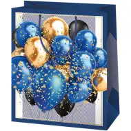 Cardex: Exklusive mittelgroße Geschenktasche mit Ballon-Motiv für festliche Anlässe, 18x10x23 cm