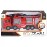 City Truck: Vierachsiges Metall-Feuerwehrmodell - mit Licht und Sound
