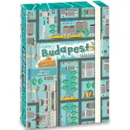 City of Budapest Heftbox mit Gummiband A/5