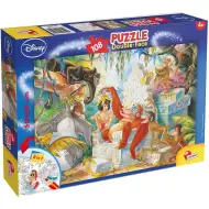 Das Dschungelbuch 2-in-1 Puzzle und Malbuch mit 108 Teilen, 50x35cm – Lisciani