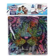 Diamant-Malerei-Set: Tiger Diamantstickerei 20x20 cm