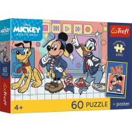 Disney Micky Maus und seine Freunde – 60-teiliges Premium-Plus Kinder-Puzzle mit Poster - Trefl