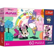 Disney Minnie Maus 60-teiliges Premium-Plus Kinderpuzzle mit Poster - Trefl