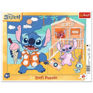 Disney Stitch am Strand – 25-teiliges gerahmtes Puzzle - Trefl