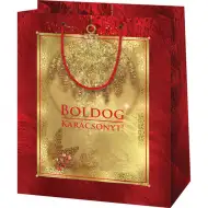 Exklusive Geschenktasche mit der Aufschrift "Frohe Weihnachten" in normaler Größe 11x6x15cm