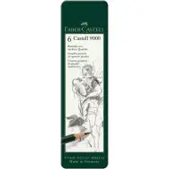 Faber-Castell: Castell 9000 Bleistift-Set, 6 Stück, in Metallbox