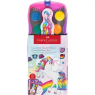 Faber-Castell: Connector 12-teiliges Wasserfarbenset mit zusammensteckbaren Paletten, Einhorn-Design