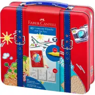 Faber Castell: Connector Filzstift-Set, 40 Stück im kleinen Koffer