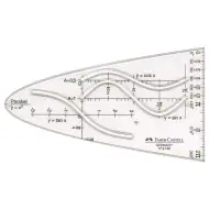 Faber-Castell: Parabel-Schablone – 14 cm, für verschiedene Funktionen