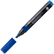 Faber-Castell: Permanenter Marker, blauer Alkoholfilzstift mit Keilspitze