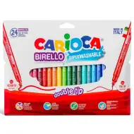 Farbiger Filzstift-Set mit zwei verschiedenen Spitzen, 24 Stück - Carioca