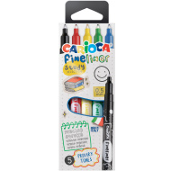 Fineliner Study Selection, 5er-Set, 0,5 mm - Carioca