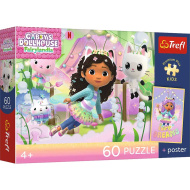 Gabis Puppenhaus, 60-teiliges Premium-Plus-Kinderpuzzle mit Poster - Trefl